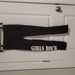 Ladies Leggings "GIRLS ROCK" Black